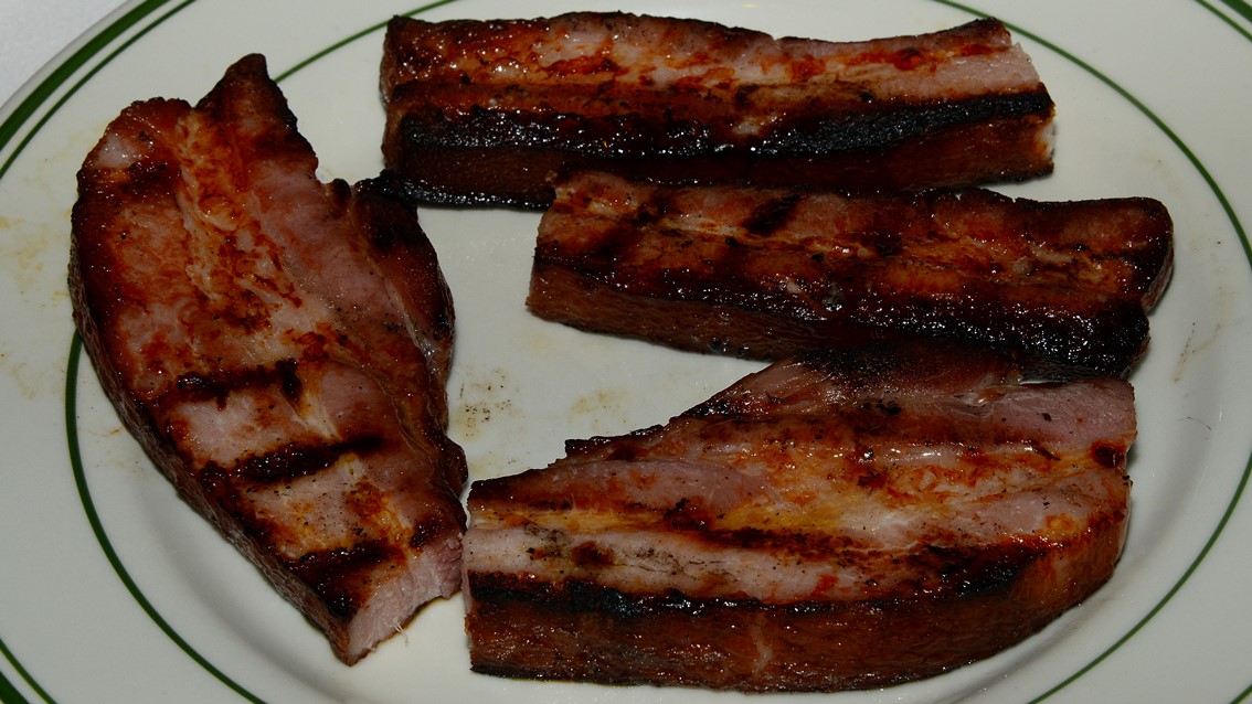 40. Grilled bacon appetizer at Joseph’s Steakhouse, Bridgeport